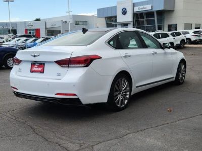 2018 Genesis G80 — rear three-quarter view