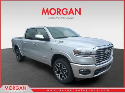 2026 Ram 1500 Laramie in Silver — front three-quarter view