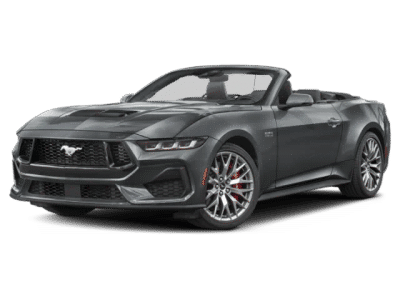 2025 Ford Mustang GT Premium in Gray — front three-quarter view
