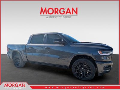 2026 Ram 1500 Limited in Gray — front three-quarter view