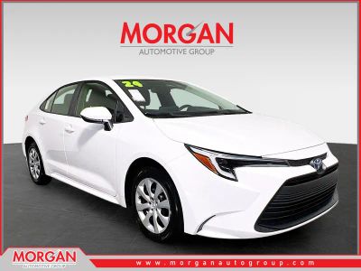 2024 Toyota Corolla Hybrid LE in Ice Cap — front three-quarter view