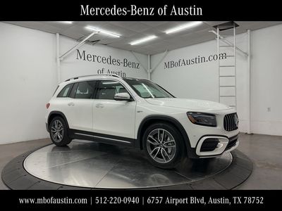 2026 Mercedes-Benz GLB AMG 35 4MATIC in Polar White — front three-quarter view