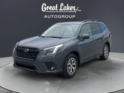 2024 Subaru Forester Premium in Gray Metallic — front three-quarter view