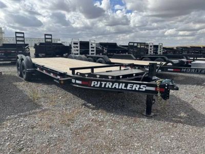 2026 PJ Trailers 7'x20' 15.4k Voyager Equipment Trailer — front three-quarter view