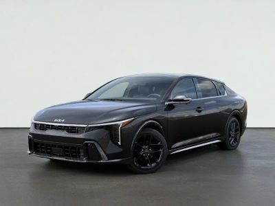 2026 Kia K4 GT-LINE TURBO in Interstellar Gray — front three-quarter view