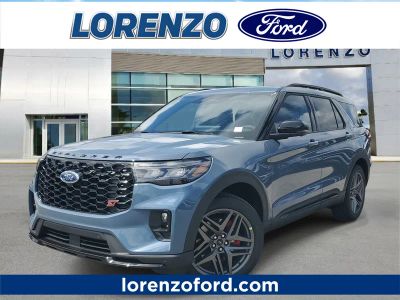 2026 Ford Explorer ST in Vapor Blue Metallic — front three-quarter view