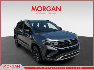 2022 Volkswagen Taos S in Platinum Gray Metallic — front three-quarter view