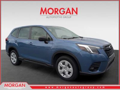 2024 Subaru Forester Base in Blue — front three-quarter view