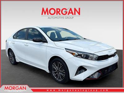 2022 Kia Forte GT-Line in Snow White Pearl — front three-quarter view