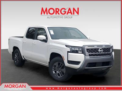 2026 Nissan Frontier SV in White — front three-quarter view
