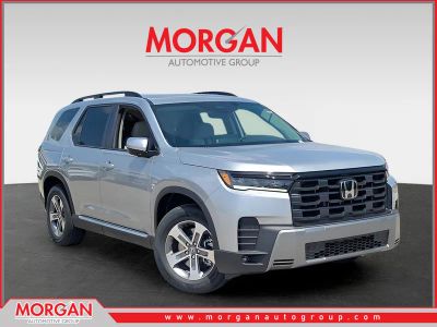 2026 Honda Pilot EX-L in Solar Silver Metallic — front three-quarter view