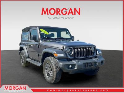 2024 Jeep Wrangler Sport S in Gray — front three-quarter view