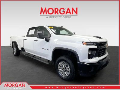 2025 Chevrolet Silverado 2500HD Work Truck in Summit White — front three-quarter view
