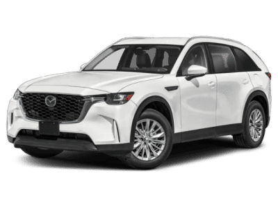 2026 Mazda CX-90 Select in Rhodium White Premium — front three-quarter view