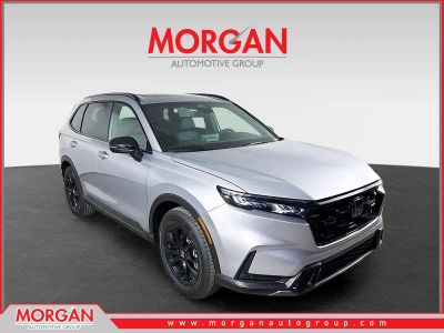2026 Honda CR-V Hybrid Sport-L in Solar Silver Metallic — front three-quarter view