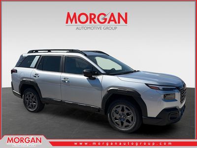 2026 Subaru Outback Premium in Ice Silver Metallic — front three-quarter view