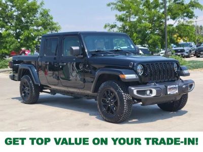 2023 Jeep Gladiator Sport S in Black Clearcoat — front three-quarter view