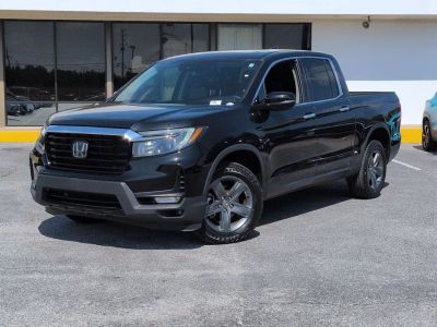 2023 Honda Ridgeline RTL-E in Black — front three-quarter view