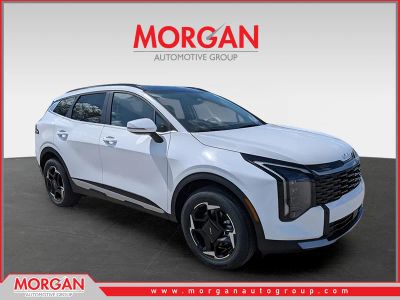 2026 Kia Sportage EX in Glacial White Pearl — front three-quarter view