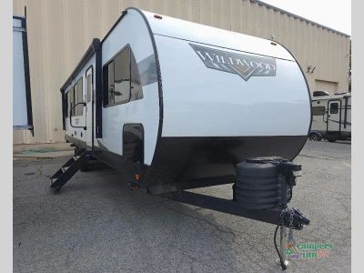2024 Forest River RV Wildwood Platinum — front three-quarter view