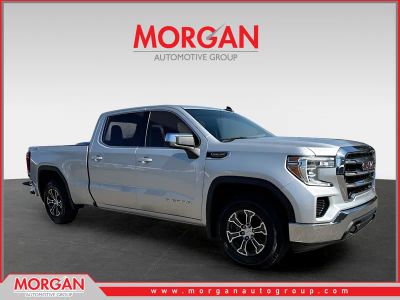 2021 GMC Sierra 1500 SLE in Silver — front three-quarter view