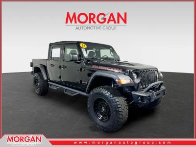 2022 Jeep Gladiator Rubicon in Black Clearcoat — front three-quarter view