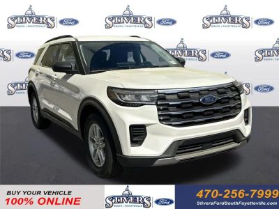 2026 Ford Explorer Active in White — front three-quarter view