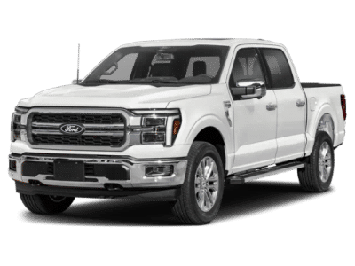2026 Ford F-150 Lariat in White — front three-quarter view
