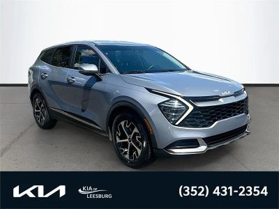 2024 Kia Sportage EX in Silver — front three-quarter view
