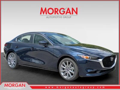 2026 Mazda Mazda3 Sedan 3 Sedan 2.5 S Preferred in Deep Crystal Blue Mica — front three-quarter view