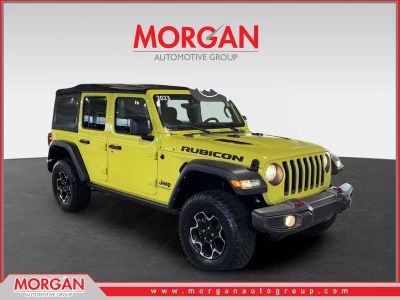 2023 Jeep Wrangler Rubicon in Yellow — front three-quarter view