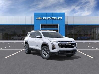 2026 Chevrolet Equinox LT in Summit White — front three-quarter view