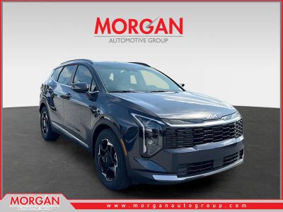 2026 Kia Sportage EX in Panthera Metal Gray — front three-quarter view
