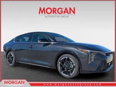 2026 Kia K4 GT-Line in Interstellar Gray — front three-quarter view