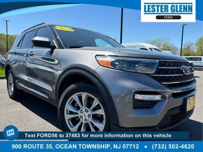 2023 Ford Explorer XLT in Carbonized Gray — front three-quarter view