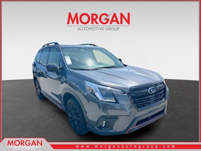2024 Subaru Forester Sport in Gray — front three-quarter view