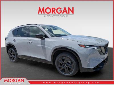 2026 Mazda CX-5 2.5 S Premium Plus in Aero Gray Metallic — front three-quarter view