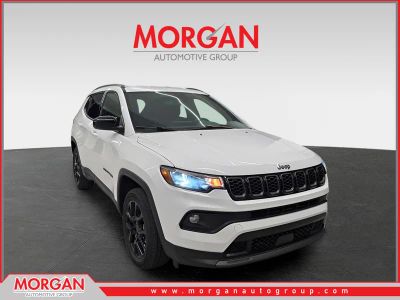 2026 Jeep Compass Latitude Altitude in Bright White Clearcoat — front three-quarter view