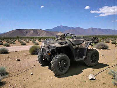 2026 Polaris Sportsman 850 Premium — rear three-quarter view