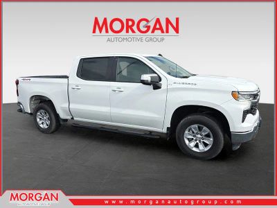2025 Chevrolet Silverado 1500 LT in White — front three-quarter view