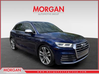 2018 Audi SQ5 3.0T Prestige in Blue — front three-quarter view
