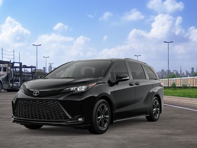 2026 Toyota Sienna XSE in Black — front three-quarter view