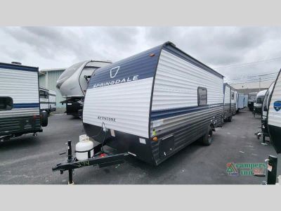 2026 Keystone RV Springdale Mini — rear three-quarter view
