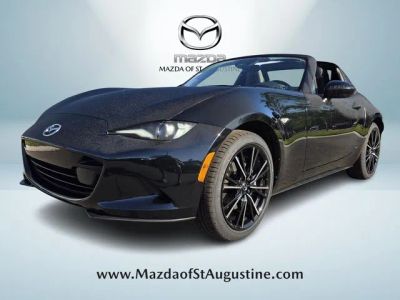 2026 Mazda MX-5 Miata RF Grand Touring in Black — front three-quarter view