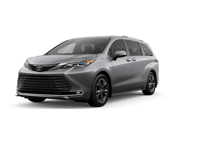 2026 Toyota Sienna Platinum in Heavy Metal 1 — front three-quarter view