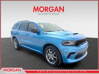 2026 Dodge Durango GT Plus HEMI V8 in Blue — front three-quarter view