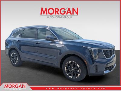2026 Kia Sorento S in Midnight Lake Blue — front three-quarter view
