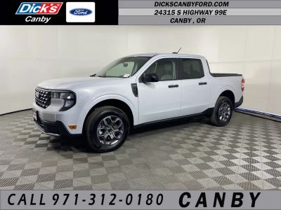 2026 Ford Maverick XLT in Space White Metallic — front three-quarter view