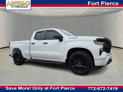 2024 Chevrolet Silverado 1500 Custom in White — front three-quarter view
