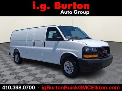 2026 GMC Savana Cargo Work Van in Summit White — front three-quarter view